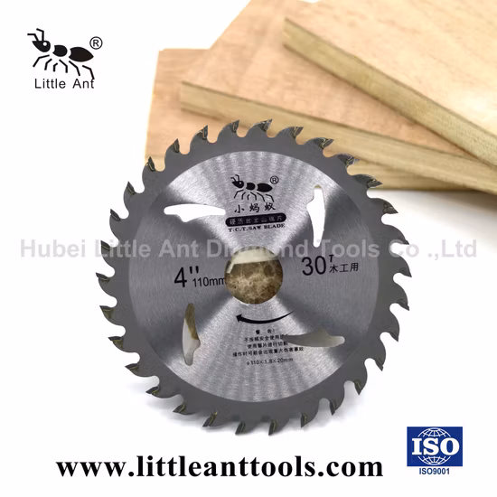 Hoja de corte de carburo Hoja de sierra Tct para madera Herramientas de corte de diamante de 4''